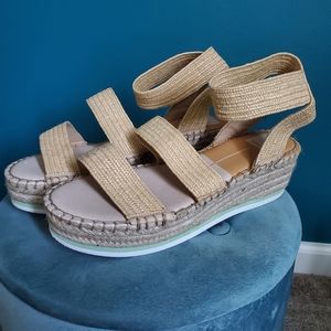 Dolce Vita Straw Wedge Esapdrille Sandal Size 10